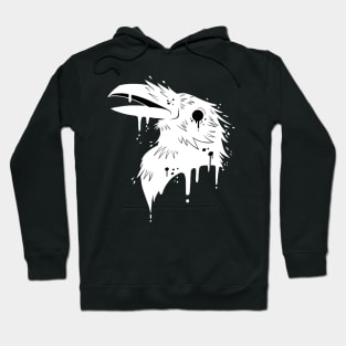 Dripping Paint Crow - Light Hoodie